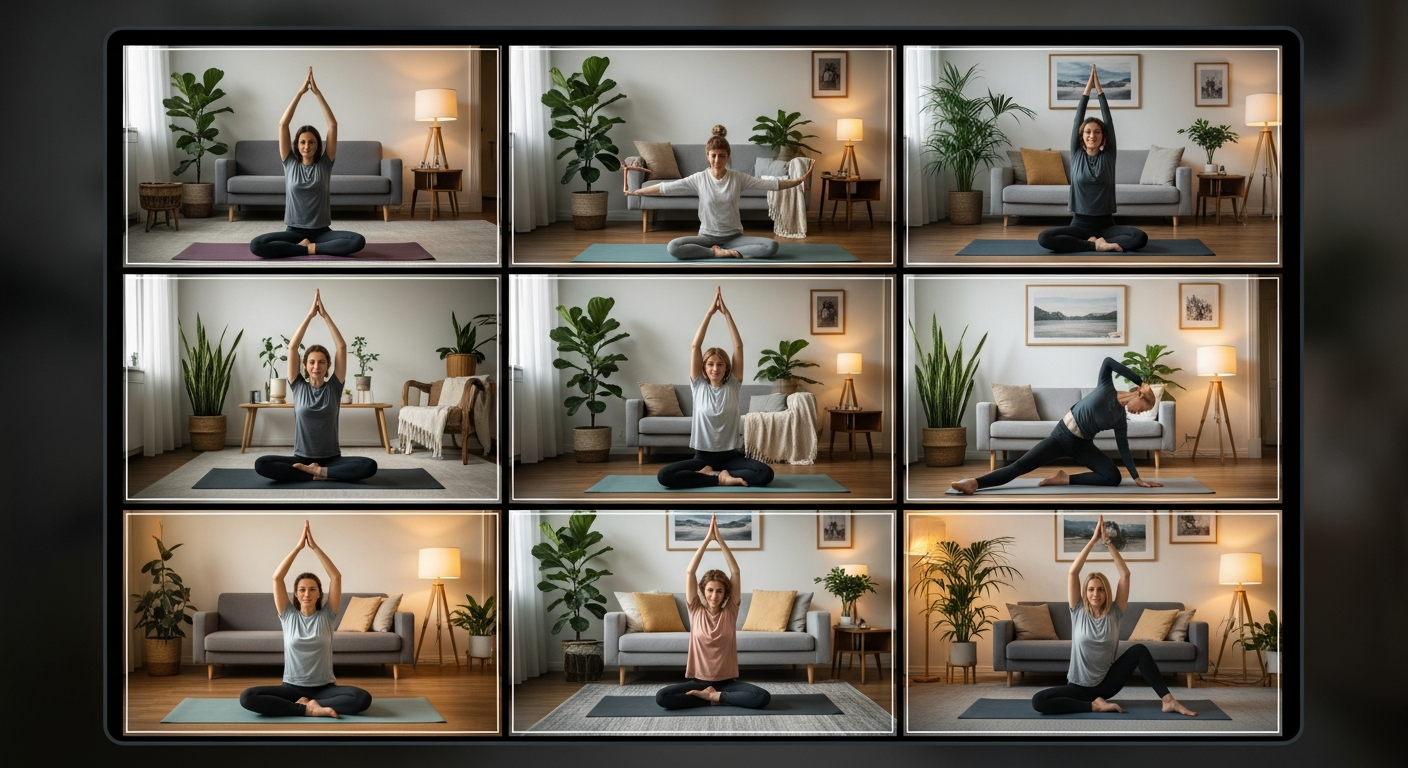 Групповые занятия йогой онлайн